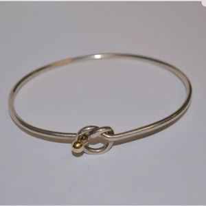 Tiffany & Co 18K Gold & S. Silver Knot Bracelet